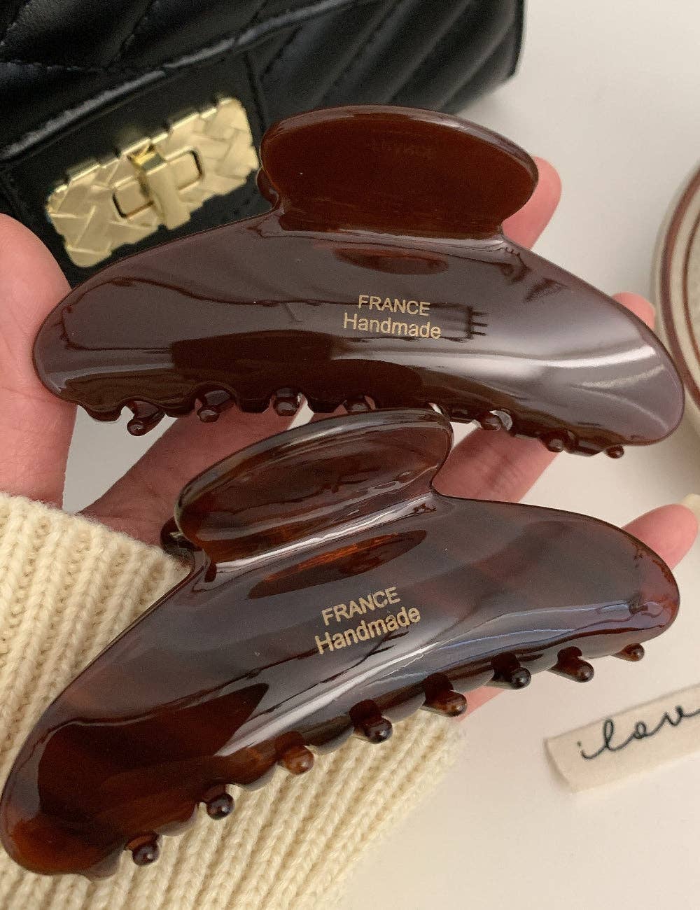 French Caramel Claw Clip