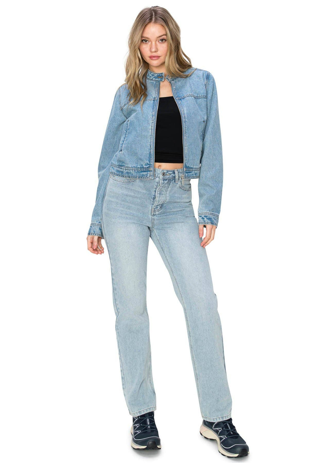 California Girl Denim Biker Jacket