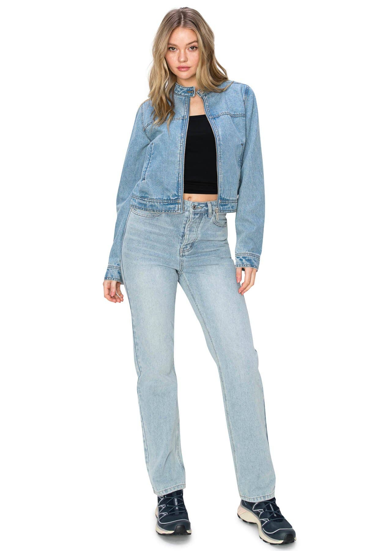 California Girl Denim Biker Jacket