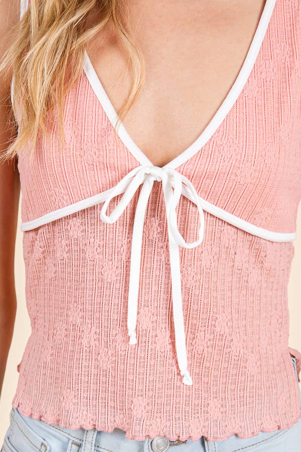 Lace tank: Soft vanilla & Black