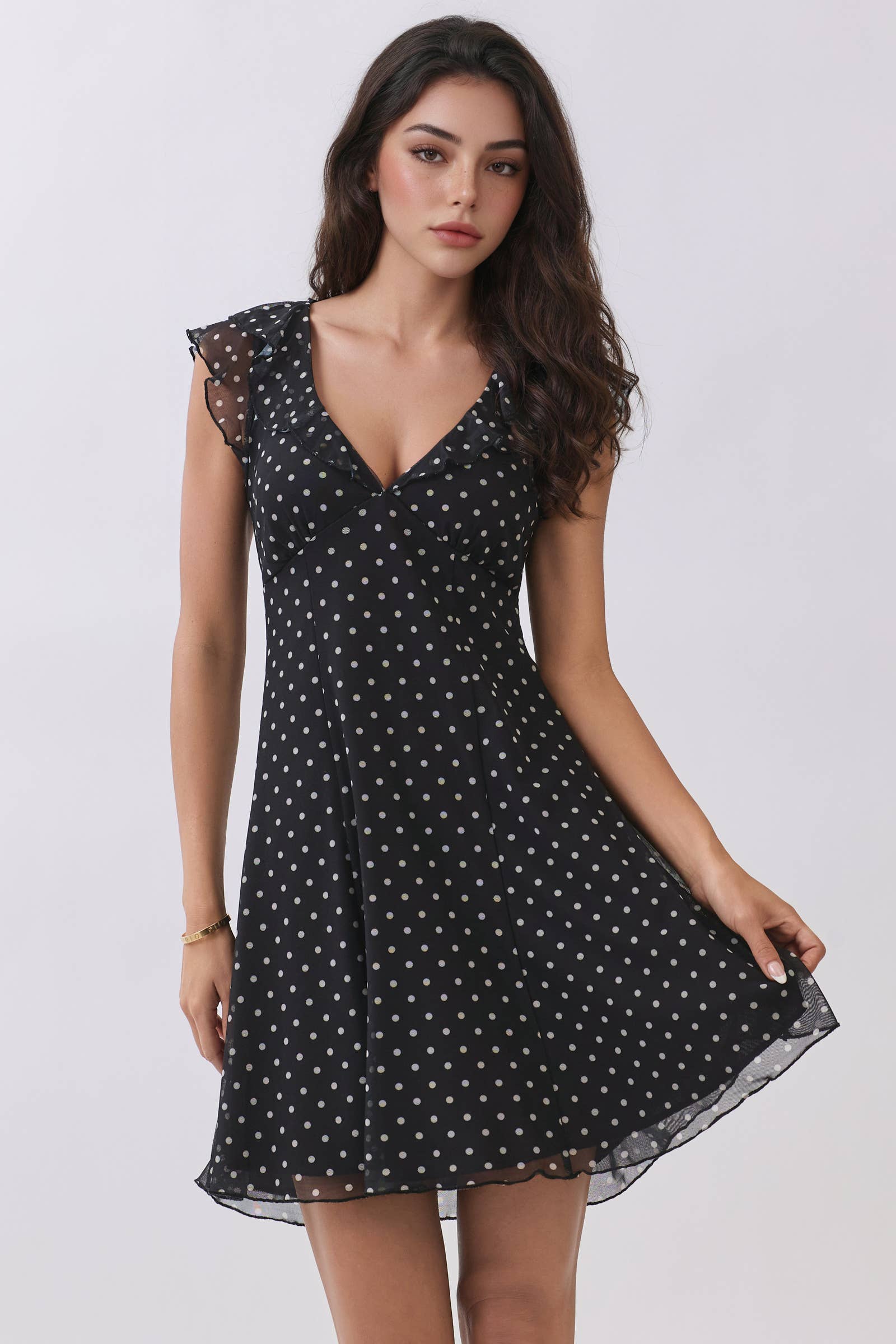 Ruffle Tie Bordeaux Dress