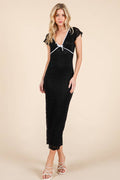 Lace Midi Dress: Black & White