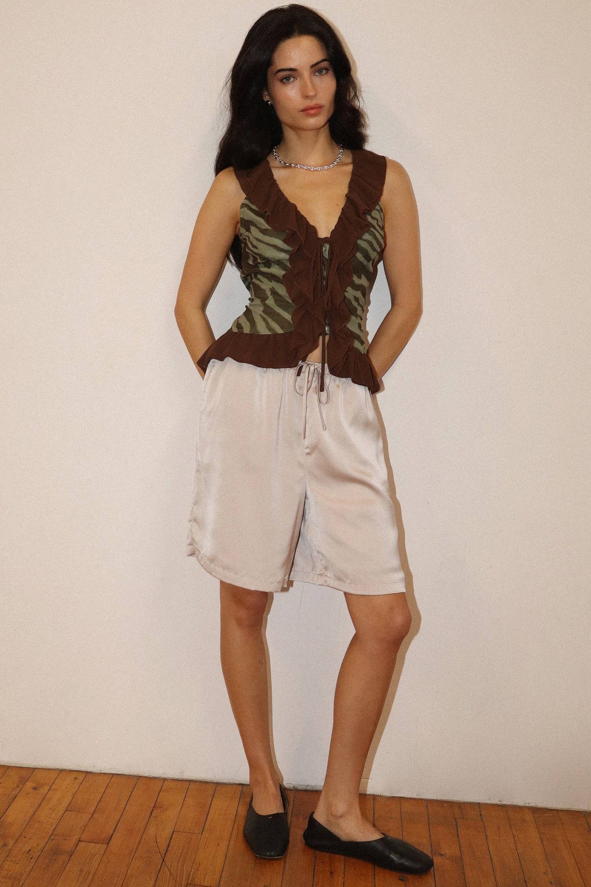 Ruffle Tiger Top