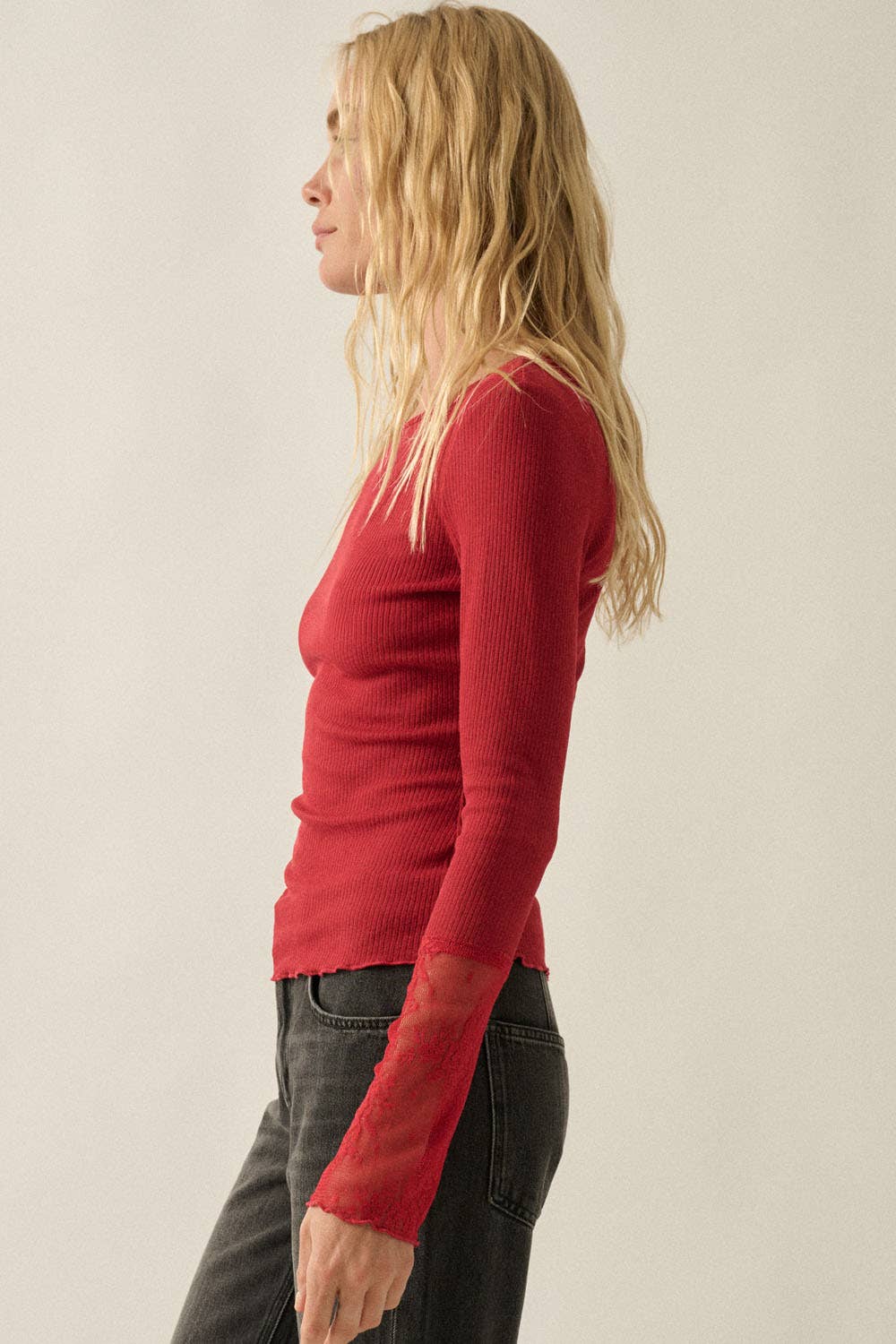 Red Lace Longsleeve