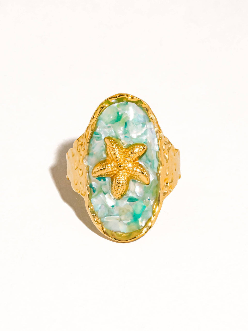 Keshet 18K Gold Non-Tarnish Starfish Ring