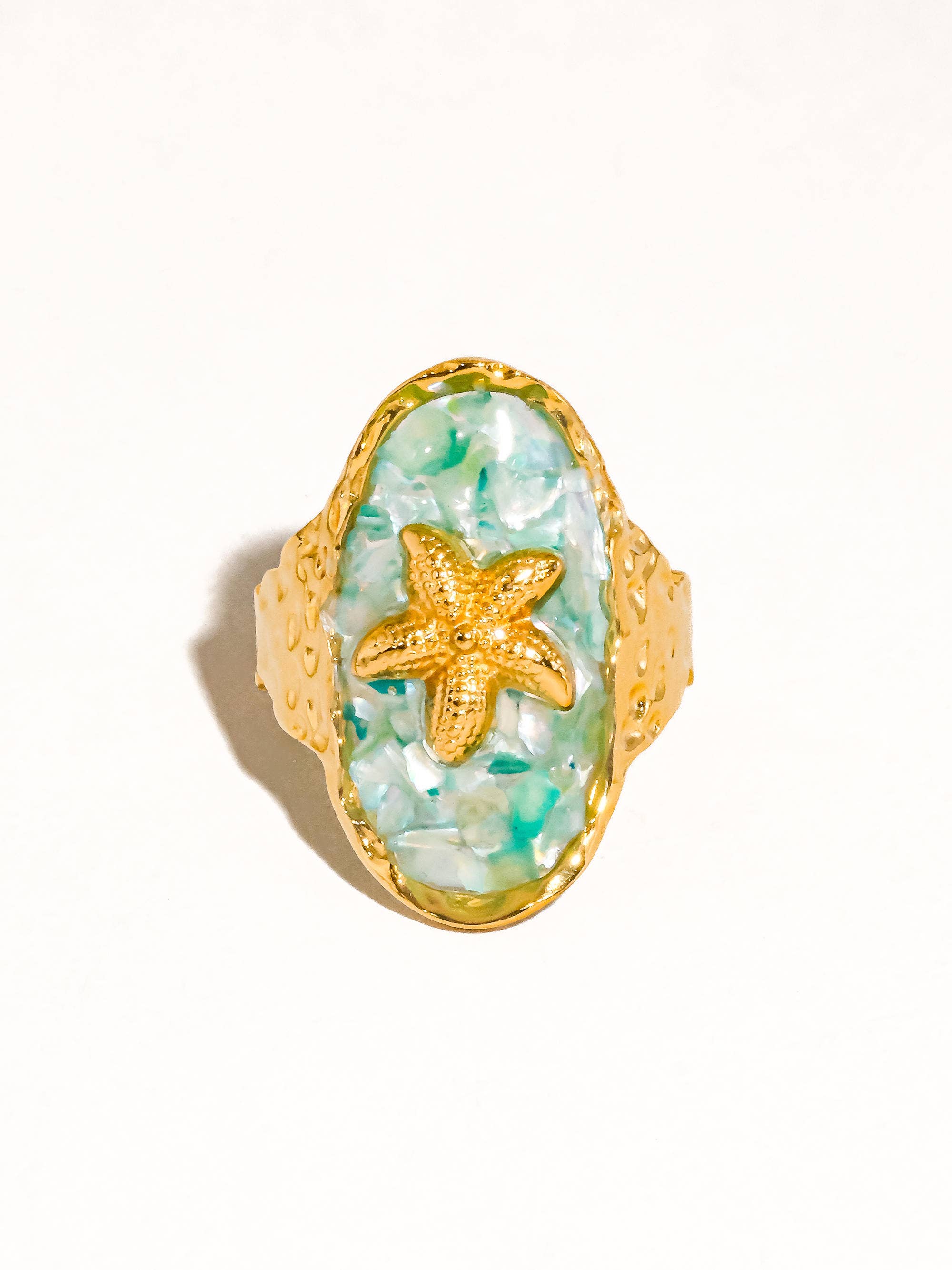 Keshet 18K Gold Non-Tarnish Starfish Ring
