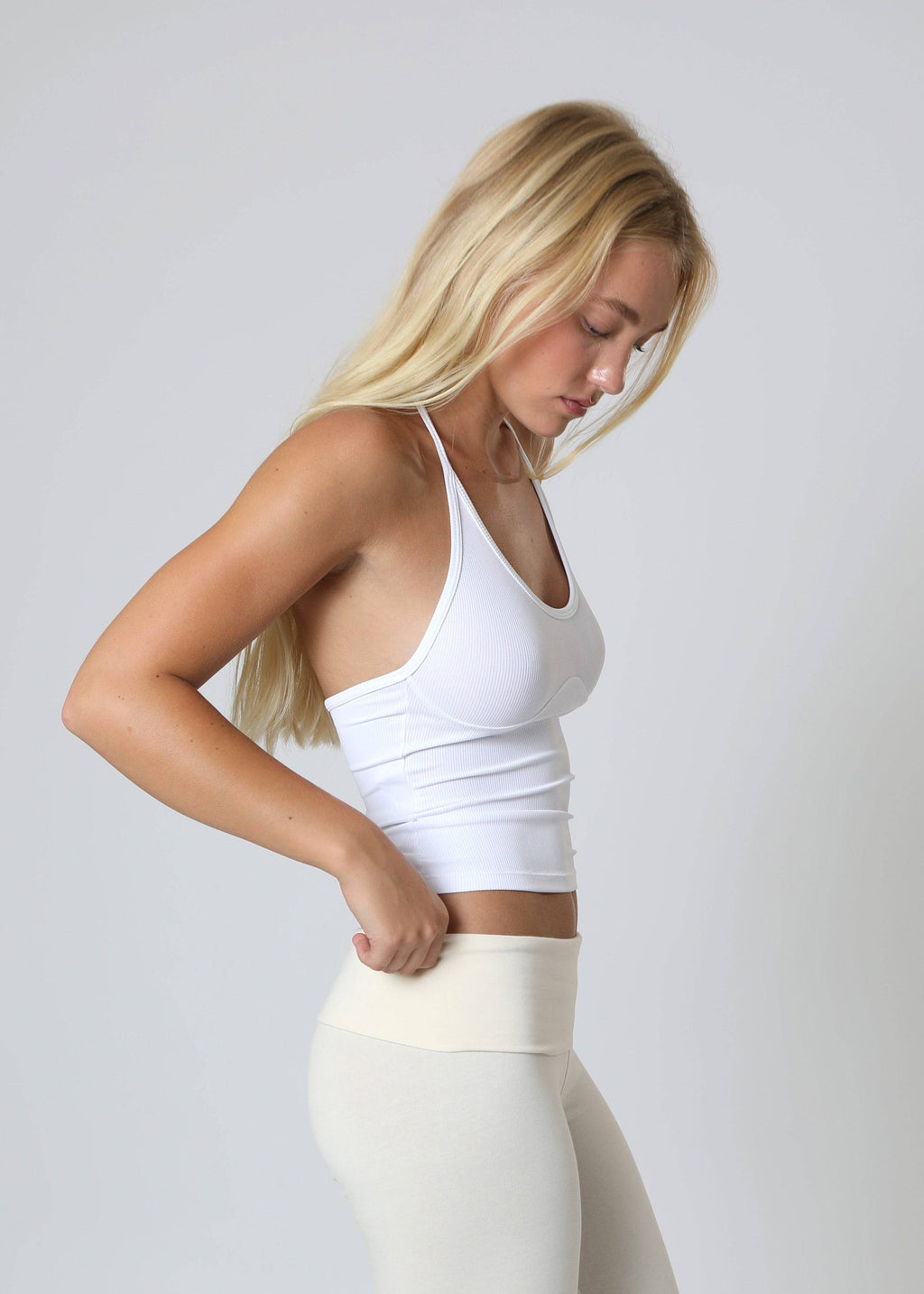 Hollywood Halter Top: Heather Grey