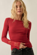 Red Lace Longsleeve