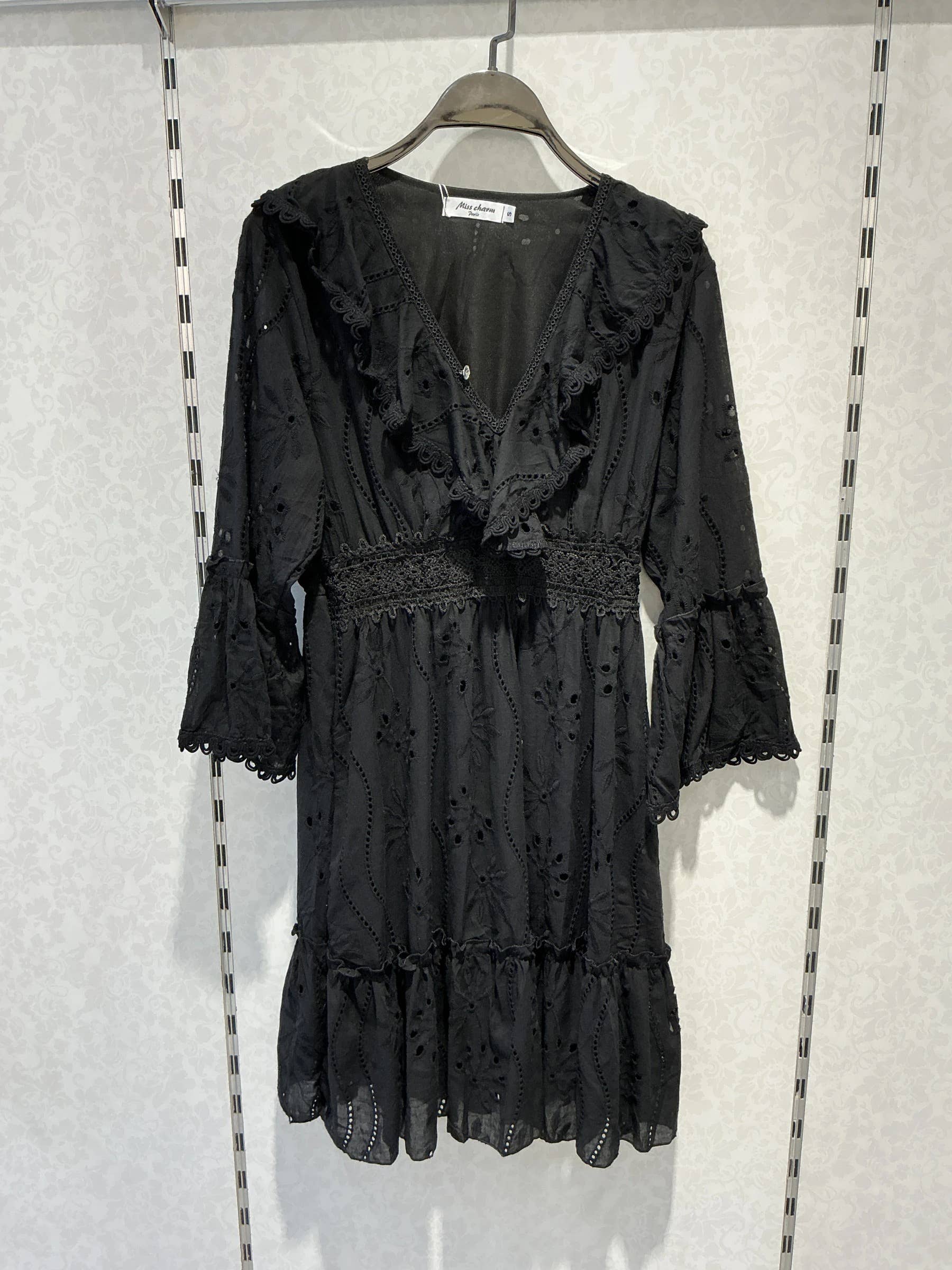 Paris Lace tunic dress: White