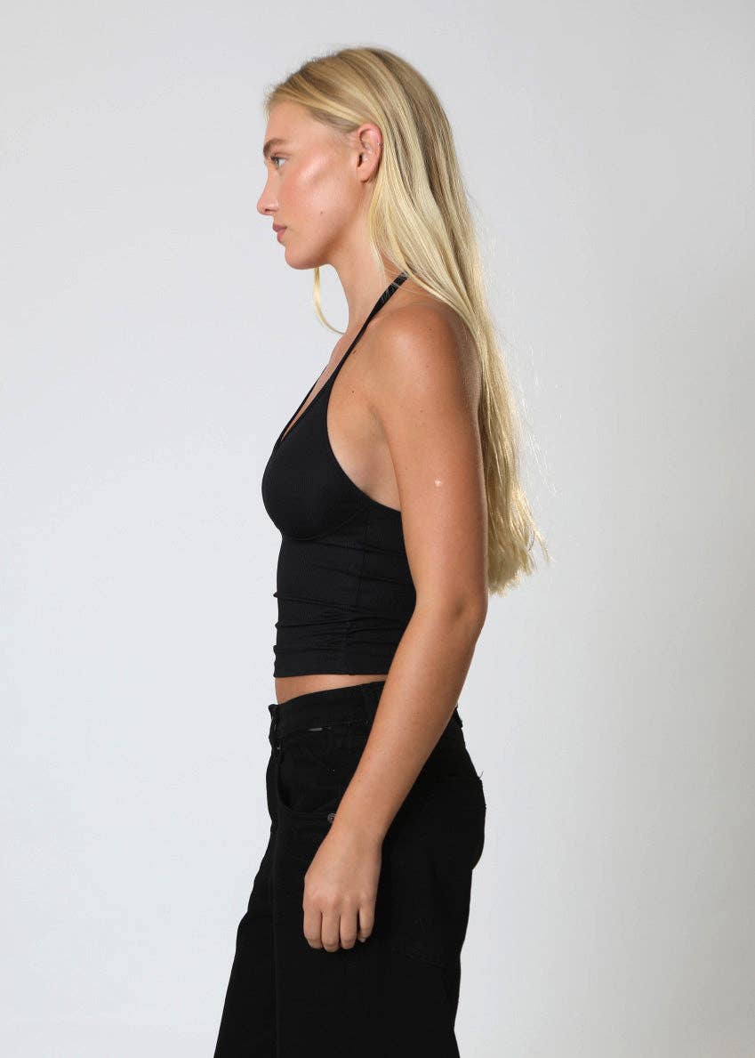 Hollywood Halter Top: Noir