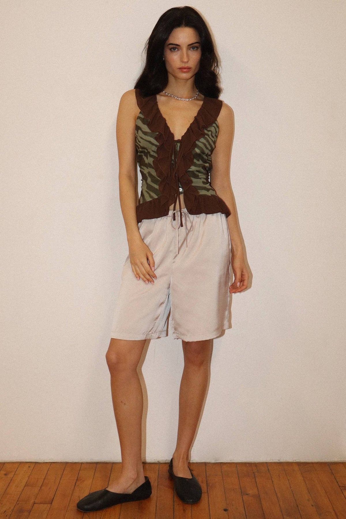 Ruffle Tiger Top
