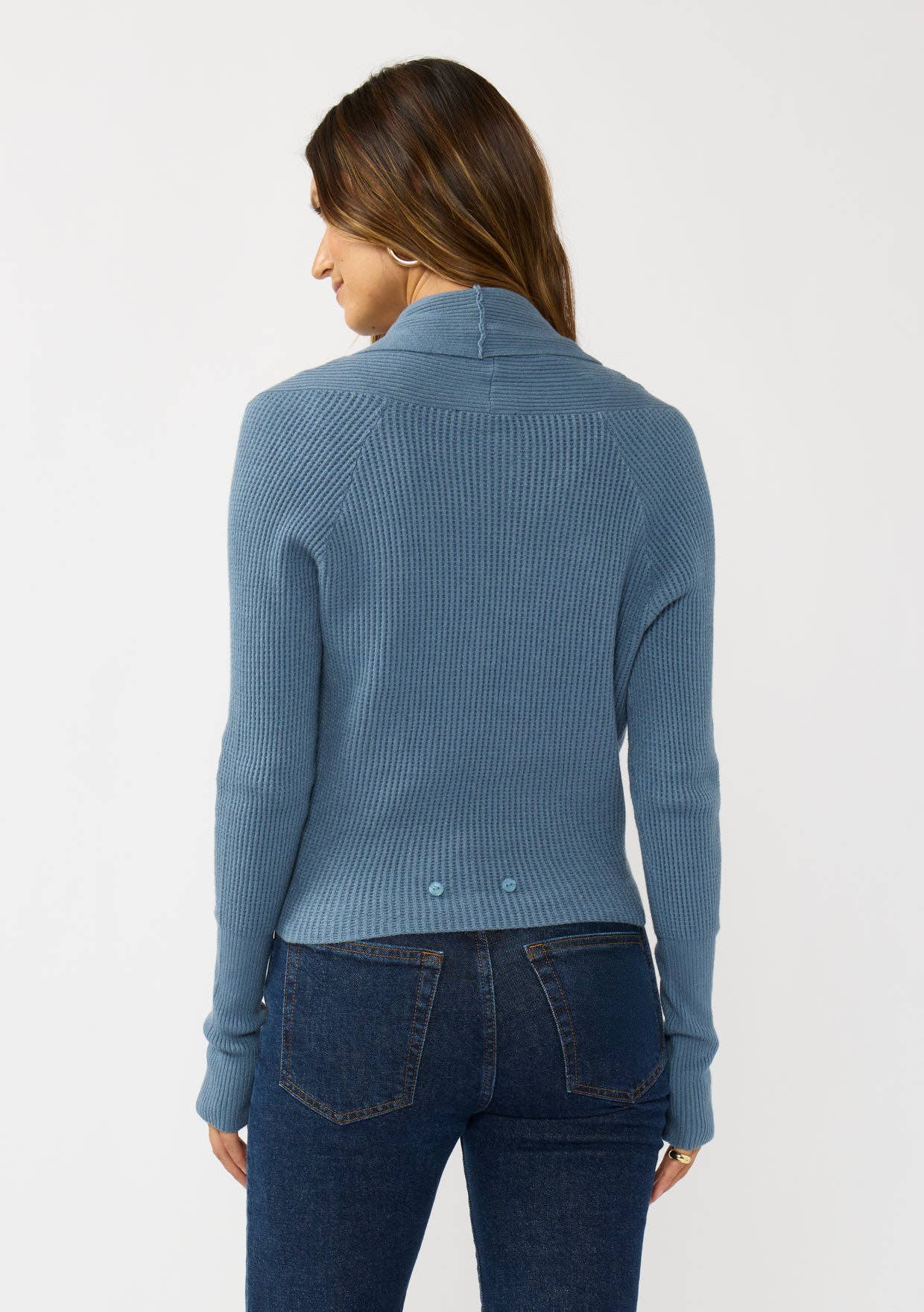 Waffle Knit Long Cozy Wrap Top