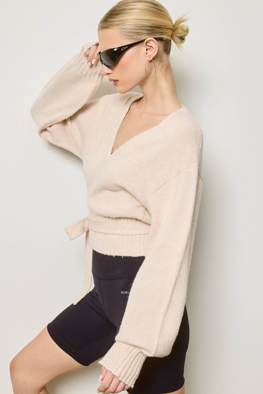 Wrap Tie Knit Sweater