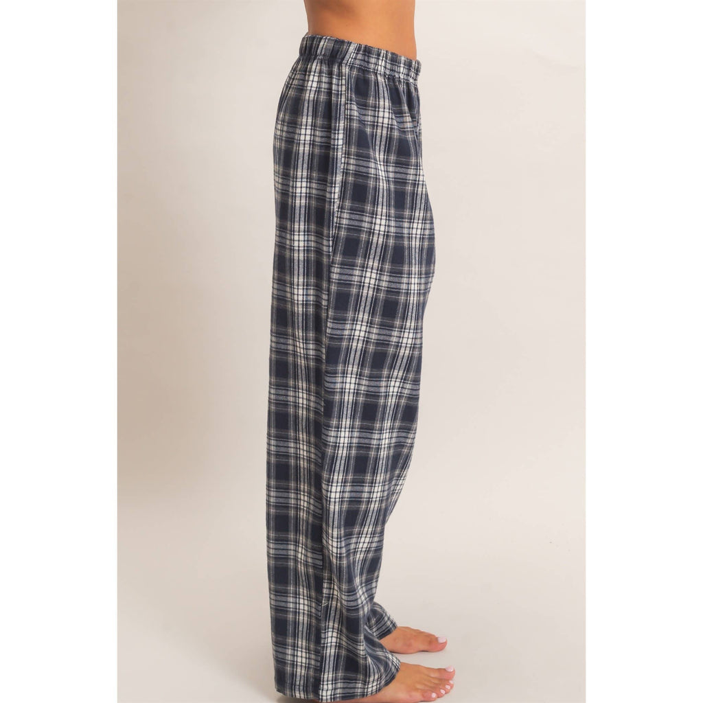 Plaid Wide-Leg Pants