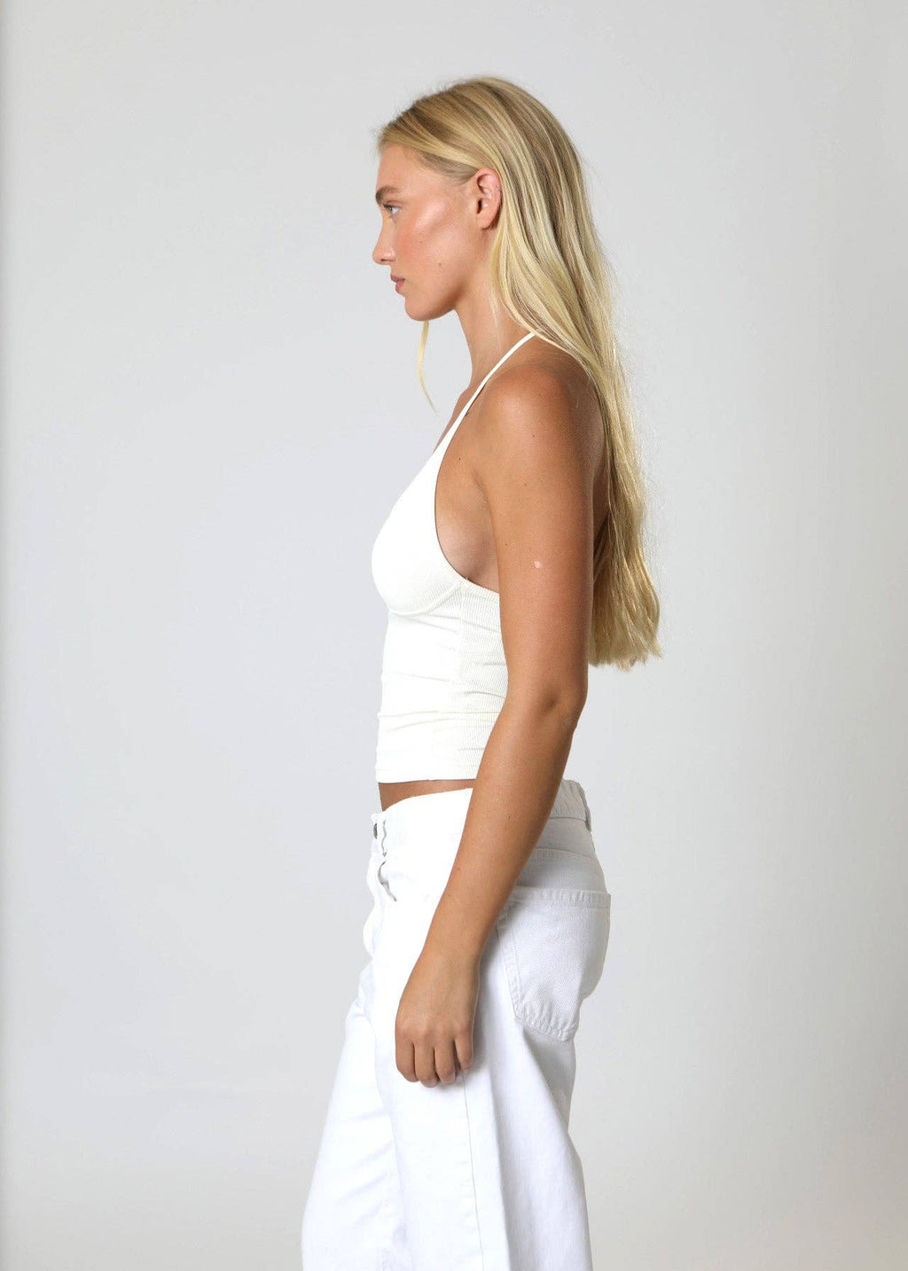 Hollywood Halter Top: Heather Grey