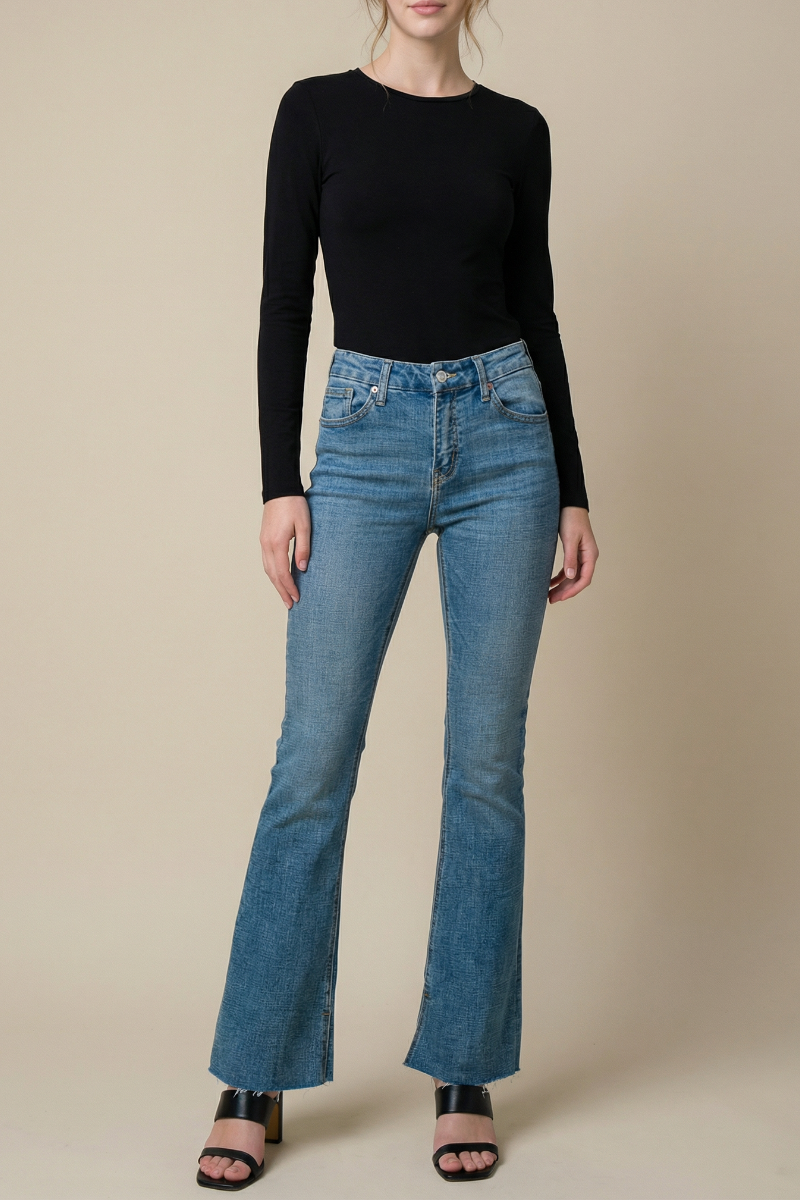 High Rise Stretchy Bootcut Denim