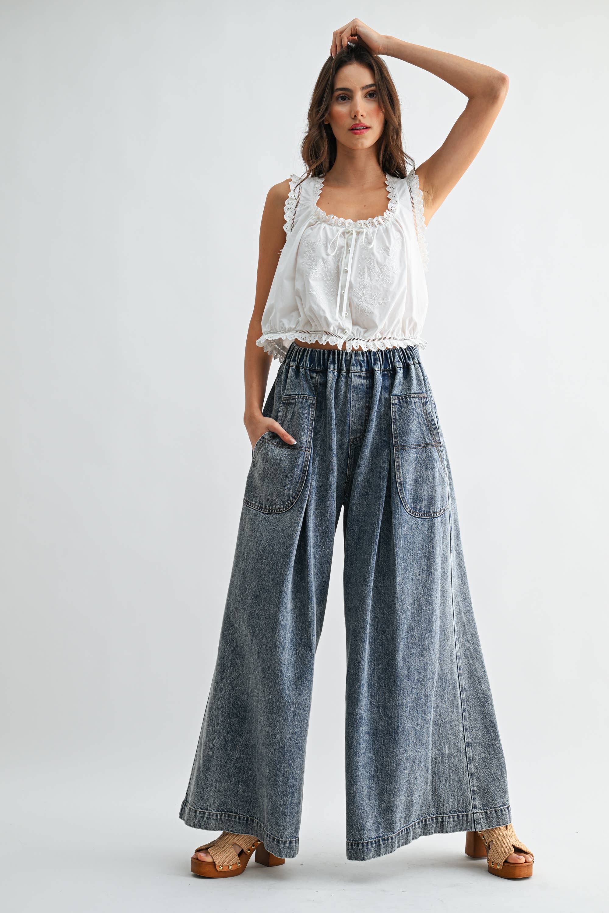Embroidered Broderie Anglaise Cotton Top