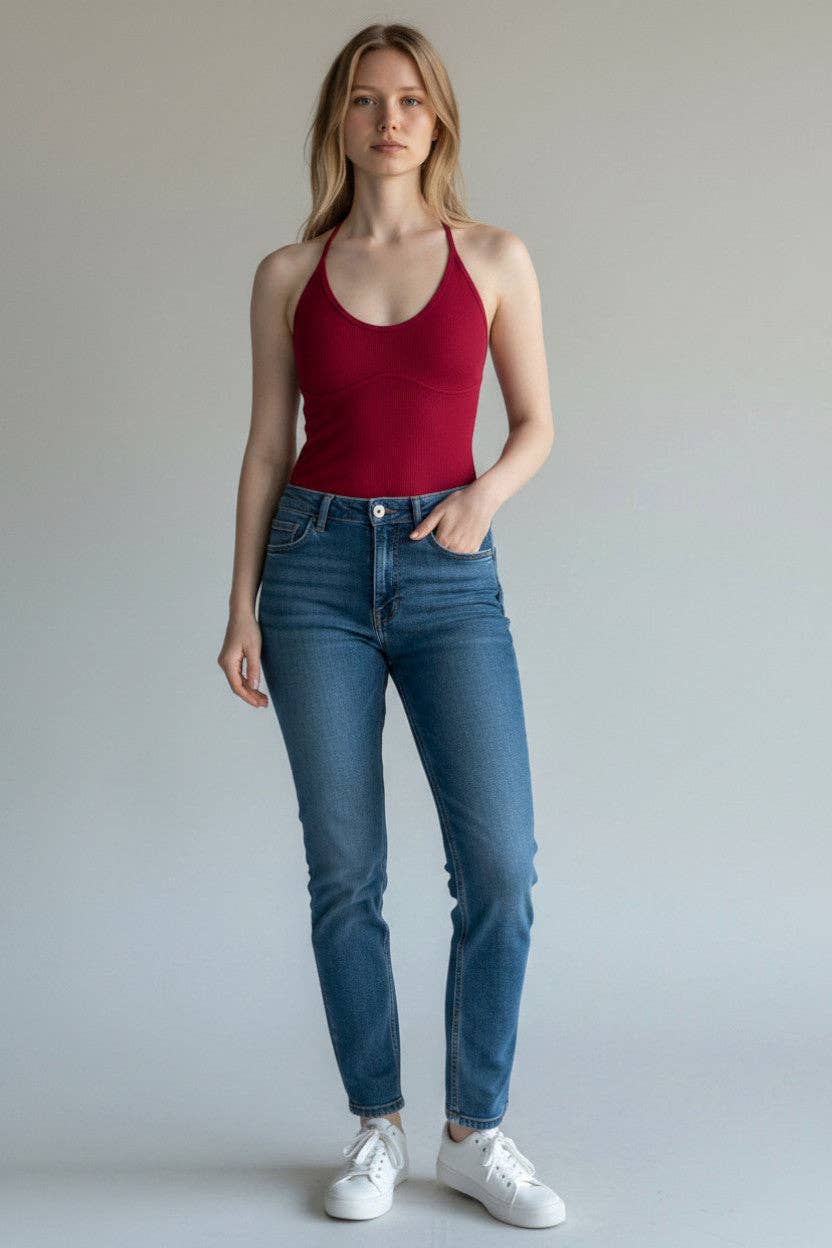 Hollywood Halter Top: Heather Grey