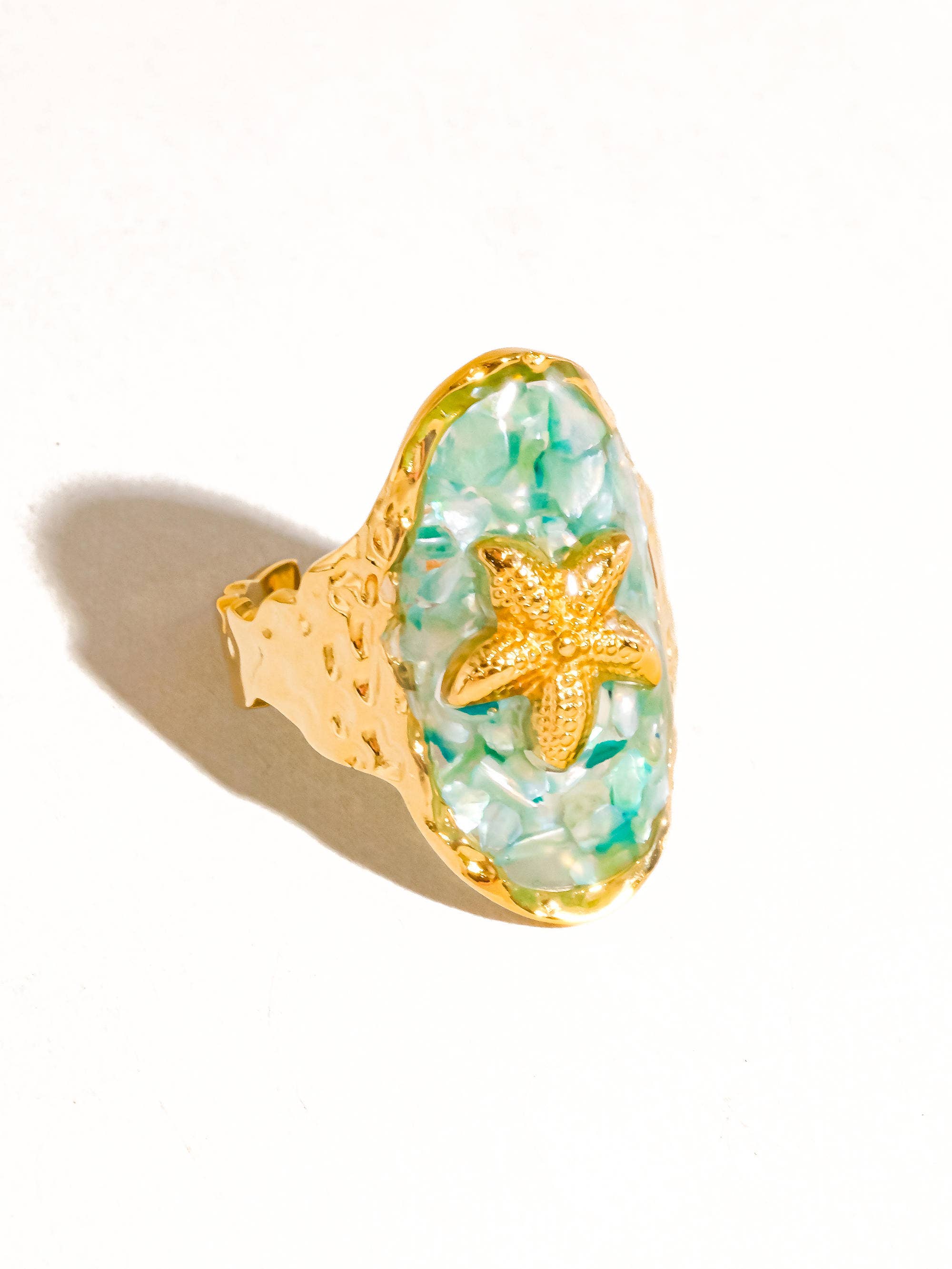 Keshet 18K Gold Non-Tarnish Starfish Ring