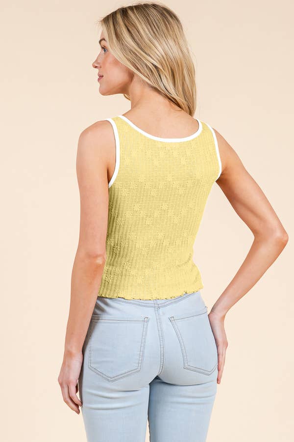 Lace tank: Soft vanilla & Black