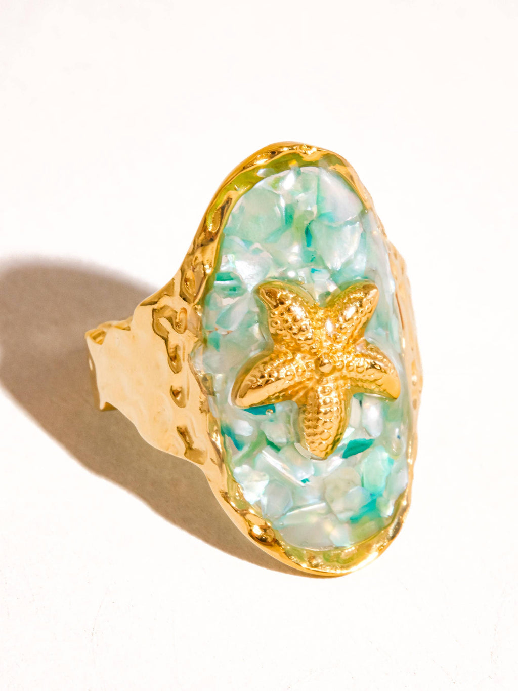 Keshet 18K Gold Non-Tarnish Starfish Ring