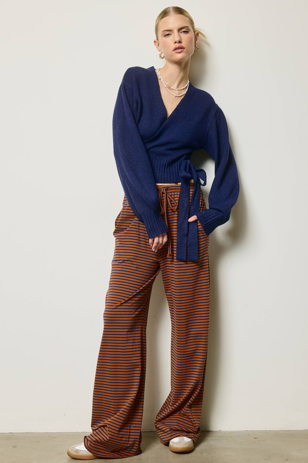 Wrap Tie Knit Sweater