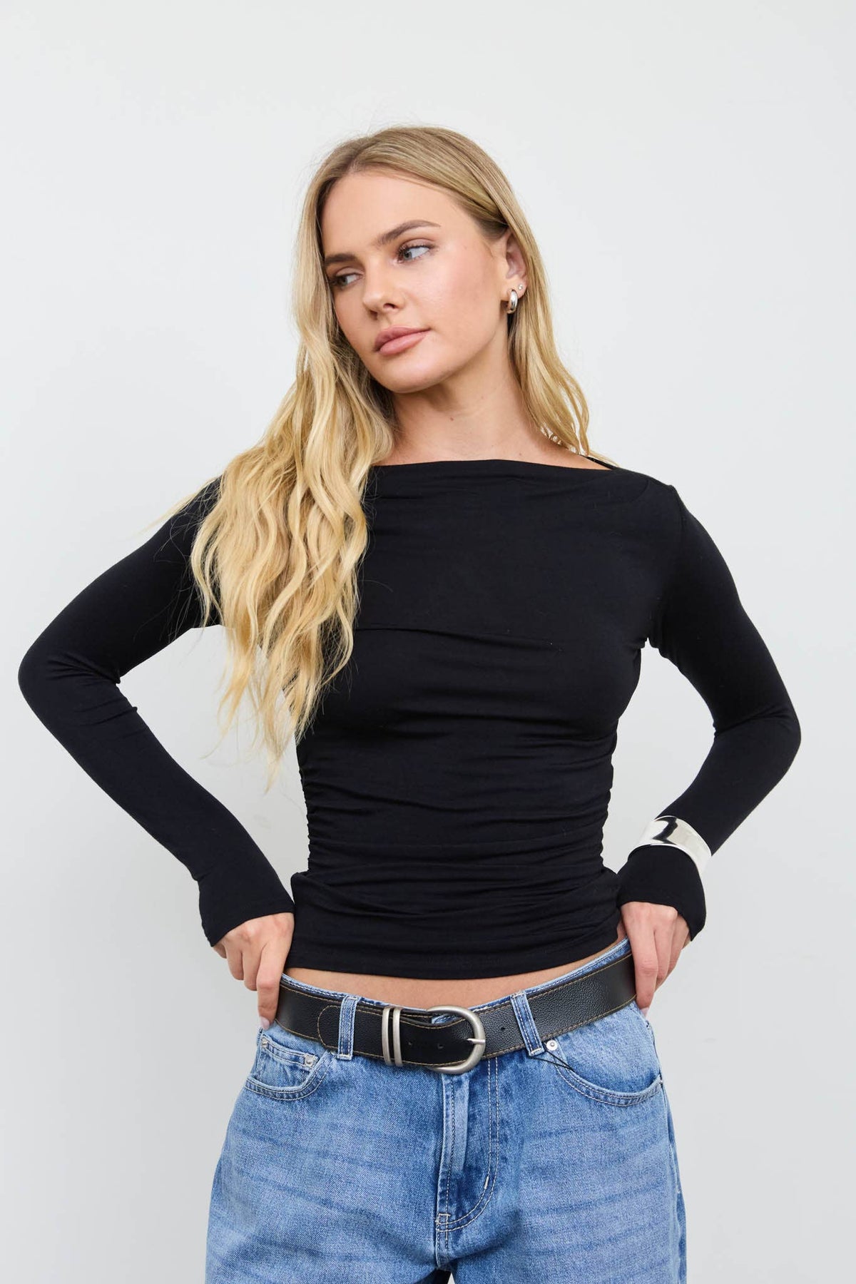 Longsleeve Boatneck Top