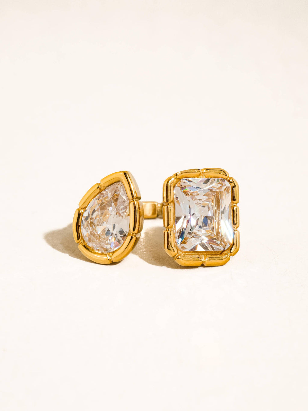 Serréa 18K Gold Non-Tarnish CZ Adjustable Ring