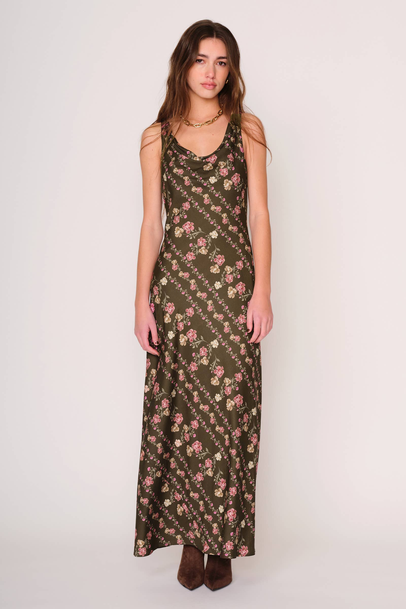 FALL HIGH SPAN CREPE SATEEN ESME DRESS