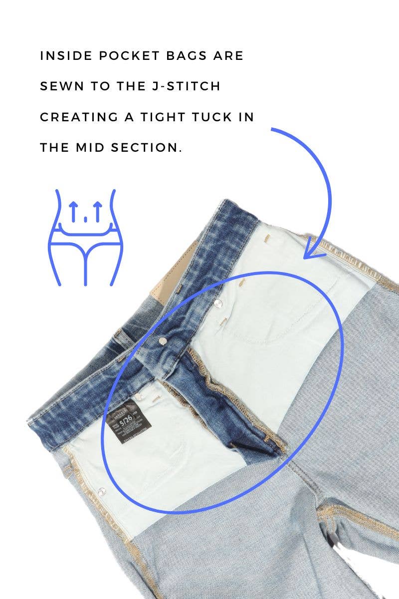 HIGH RISE TUMMY CONTROL   STRAIGHT JEANS