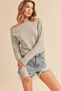 Chic Grey Thermal Top
