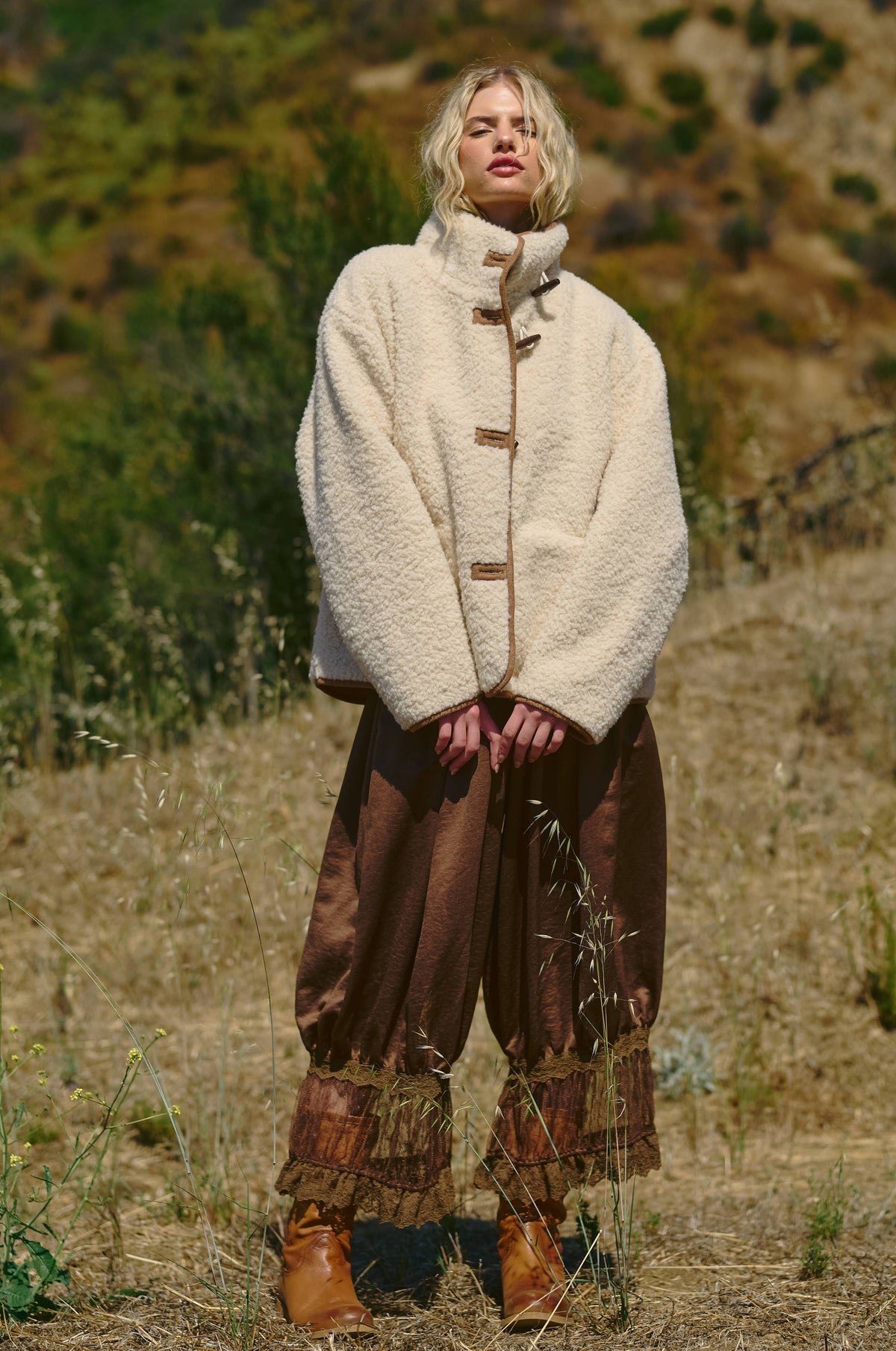 Carmel Sherpa Toggle Button Jacket