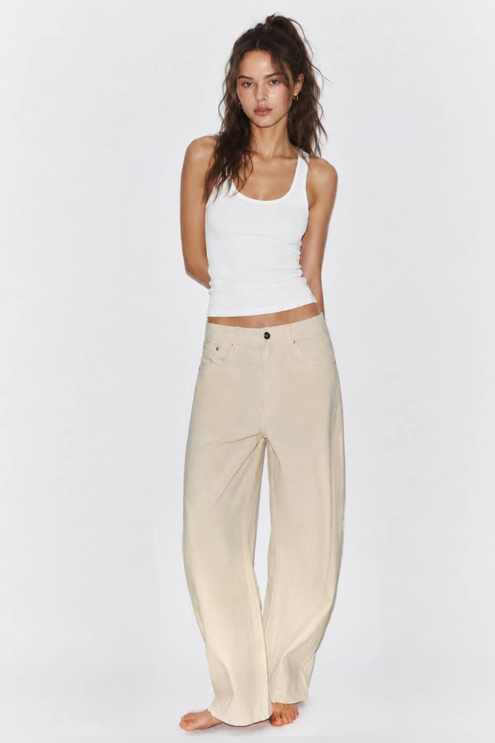 Barrel Leg Denim Jeans