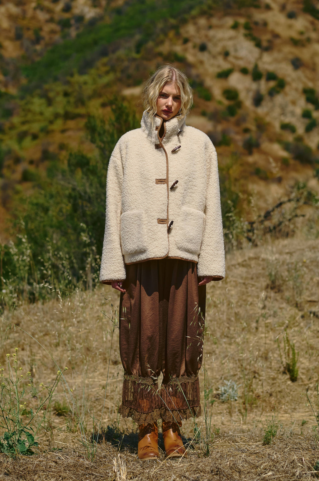 Carmel Sherpa Toggle Button Jacket