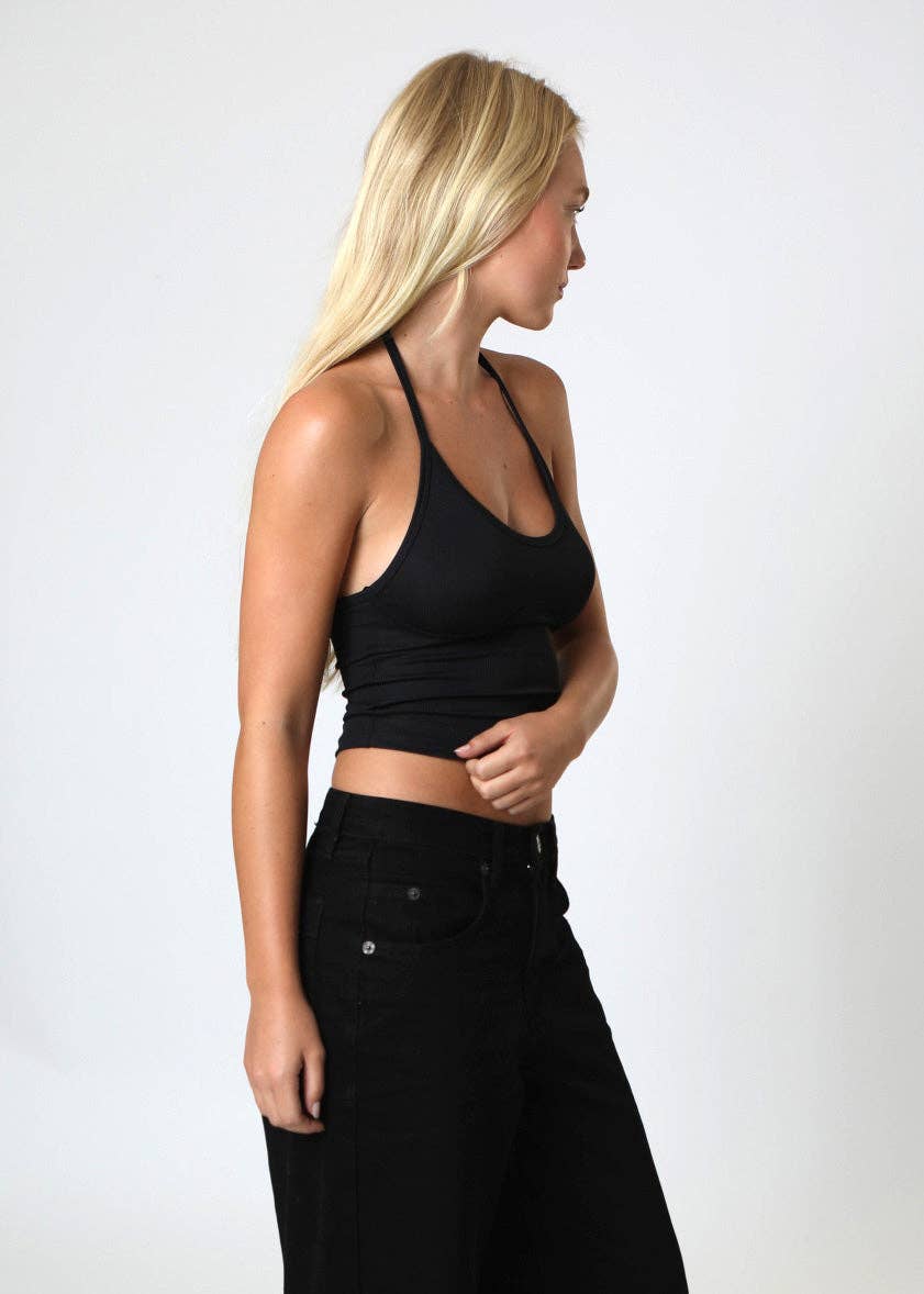 Hollywood Halter Top: Noir