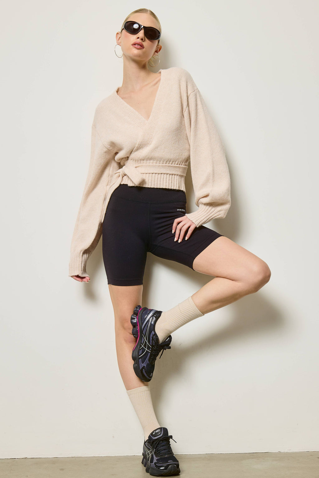 Wrap Tie Knit Sweater