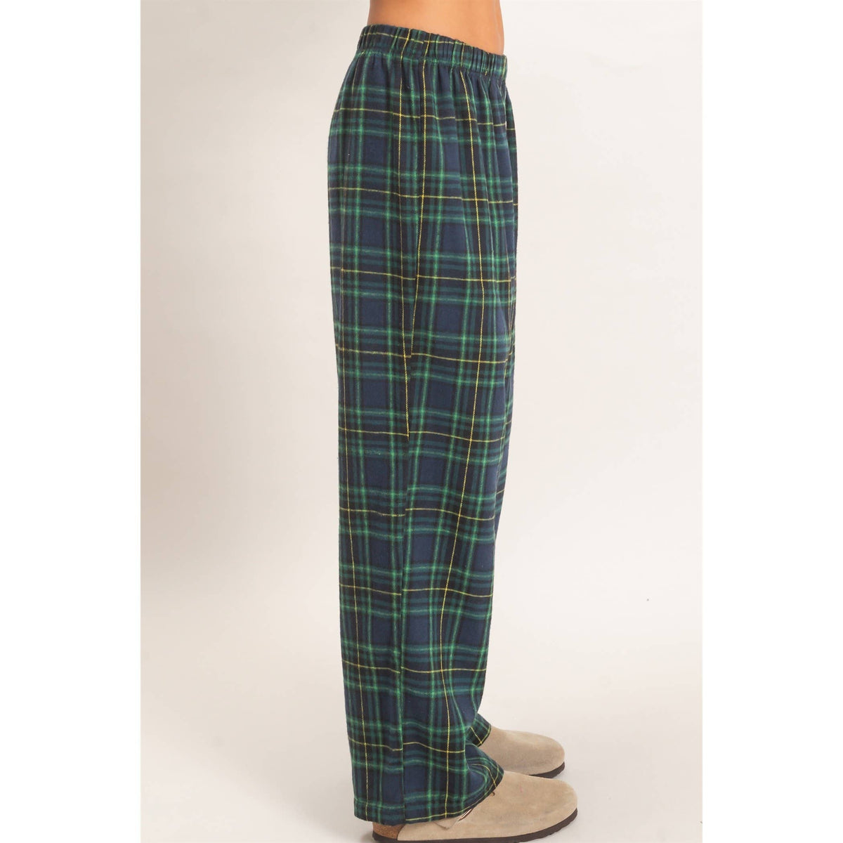 Plaid Wide-Leg Pants