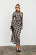 Fall Plaid Midi Dress