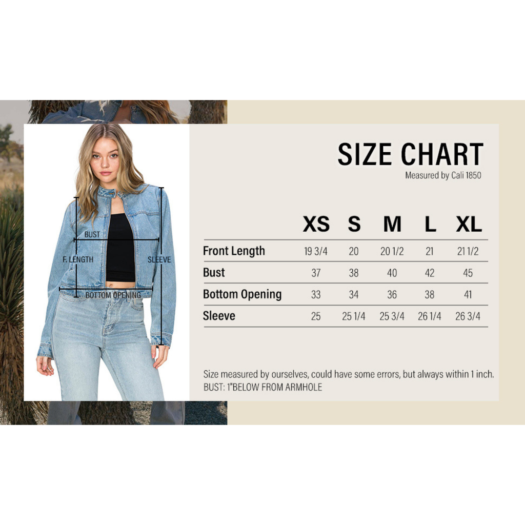 California Girl Denim Biker Jacket